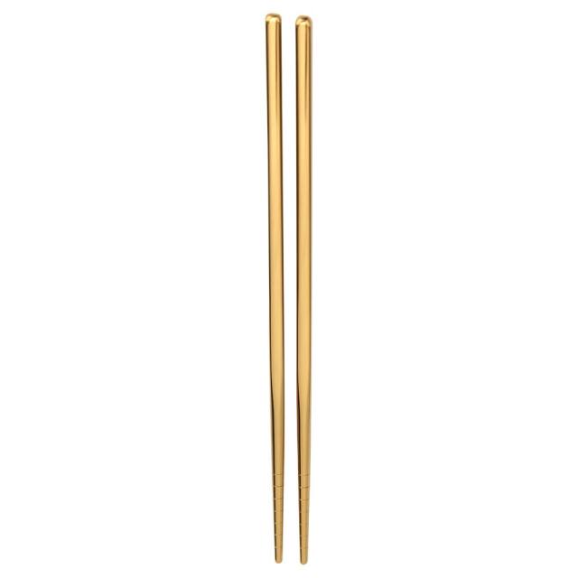 Chinese Metal Chopsticks Non-slip Stainless Steel Chop Sticks Set Reusable Food Sticks Sushi Hashi Baguette
