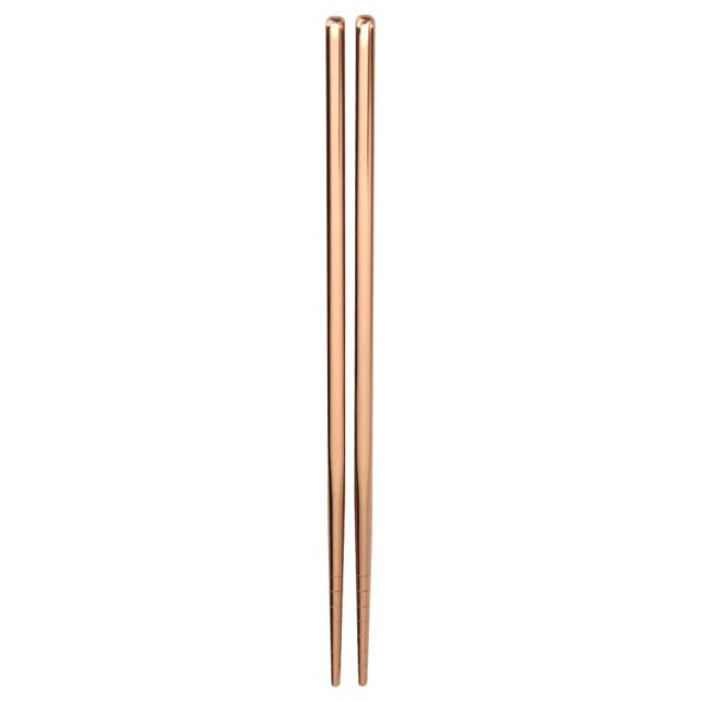 Chinese Metal Chopsticks Non-slip Stainless Steel Chop Sticks Set Reusable Food Sticks Sushi Hashi Baguette